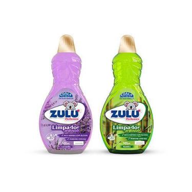 Imagem de Kit 2 Limpador Perfumado Zulu Perfumes Lavanda e Bambu 500 Ml - COALA