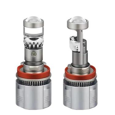 Imagem de Lâmpada LED Mini Projetor H11 6000K Linha De Corte Perfeita Plug And Play Com Canbus