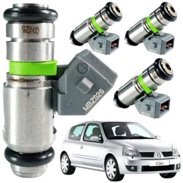 Imagem de Kit Com 4 Bicos Injetores Clio 1.6 16V Gasolina 1999 2000 2001 2002 2003 2004 2005-50152602, IWP026