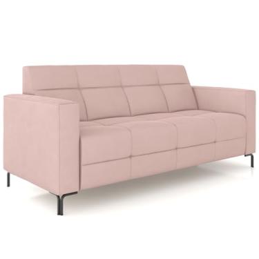 Imagem de Sofá 2 Lugares Sala Living Industrial 160cm Senna K01 Veludo Rosê - Lyam Decor