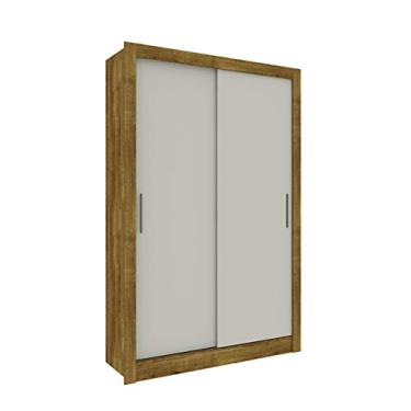 Imagem de Roupeiro 2 Ptas Zurique Ipe Rustic/Off White - Tcil Móveis