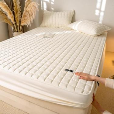 Imagem de Lençol King com elástico, protetor de colchão impermeável, capa de colchão macia, totalmente elástico e lençol de canto embutido para evitar mudanças, para outono e inverno - fronha tipo 07||48 cm x