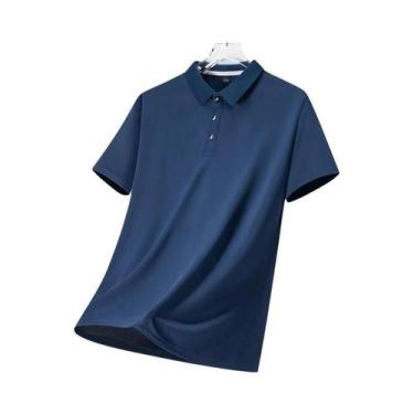 Imagem de Camisa Polo Masculina De Verão De Secagem Rápida E Respirável Em Seda 