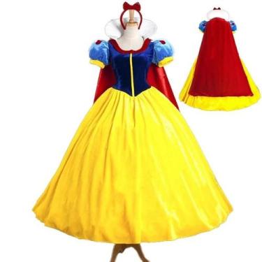 Imagem de Vestido de Cosplay Branca de Neve para Adulto e Criança - Fantasia de 