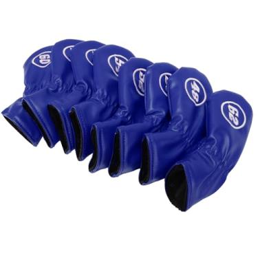 Imagem de Sonew Conjunto de Capas de Cabeça de Ferro de Clube Leves e de Longa Duração PU Macio 48 50 52 54 56 58, 60, 62 Graus Marca Com Pelúcia Interna Grossa Fácil de Instalar e Remover Lute (#2)