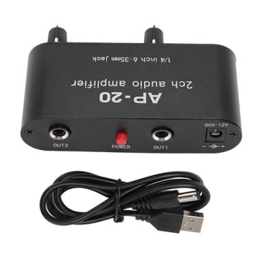 Imagem de Estink Amplificador de Som Dual Channel Booster de Áudio Estéreo Pré-amplificador Estéreo 2 Canais Com Entradas e Saídas Jack 6.35mm para Instrumentos Microfones Amplificadores