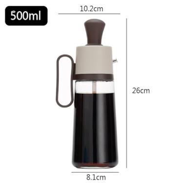 Imagem de Pincel de Controle Óleo com Abertura e Fechamento Automático Garrafa Tempero Pot Vidro Sem Pendurado Ferramenta Cozinha Ótimo para Uso Diário em Casa