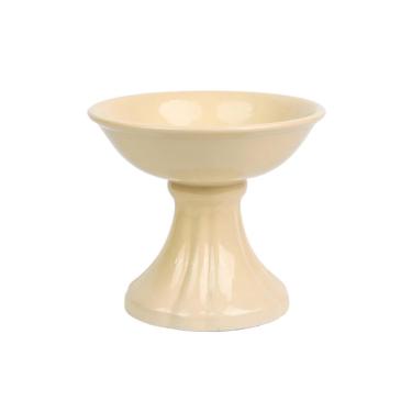 Imagem de Pires de plantas Prato minimalista de cerâmica para arranjos florais mesa com pés altos, ideal para casa e jardim