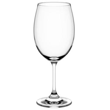 Imagem de Taça de Vinho Tinto 450ml Cristal Titânio Transparente Sense Haus - Ha