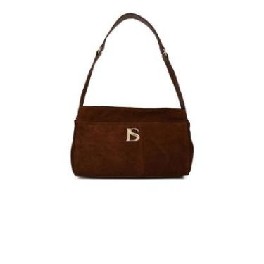 Imagem de Bolsa Baguete Loucos E Santos Grande Couro Cacau-Feminino