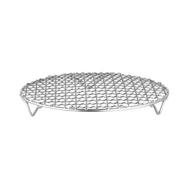 Imagem de Suporte Empilhável De Aço Inoxidável Para Air Fryer, Grelha Redonda Po