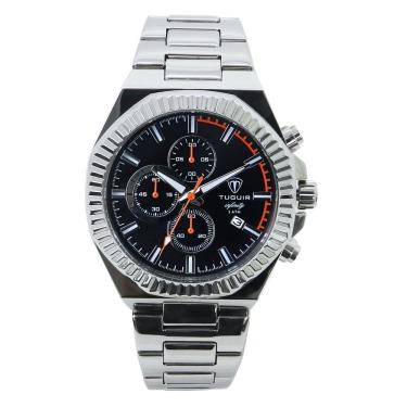 Imagem de Relógio Cronógrafo Masculino de Aço Tuguir Analógico Infinity GCS-1272 Prata e Preto