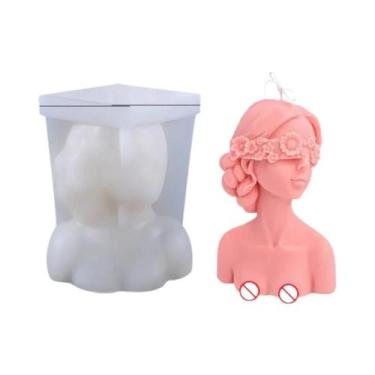 Imagem de Molde De Silicone Grande 3D Para Vela De Casal Romântico, Gesso Para A