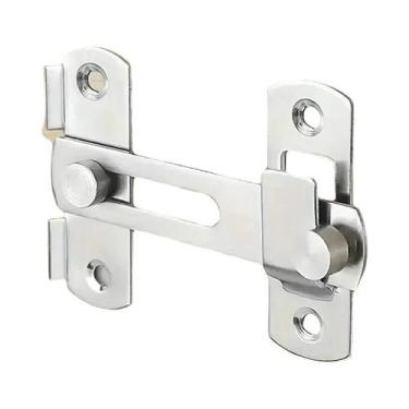 Imagem de Fechadura Deslizante Para Porta De Celeiro Em Aço Inoxidável Preto Fos