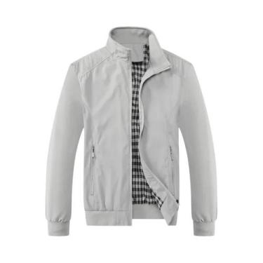 Imagem de Jaqueta Bomber Slim Fit Masculina Casual Moda Sólida Primavera Outono 