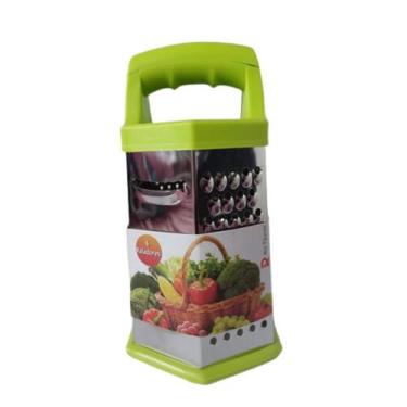 Imagem de Ralador 6 Faces De Inox 19 m C/Alça P/Cozinha Queijo Legumes - Rio Tij