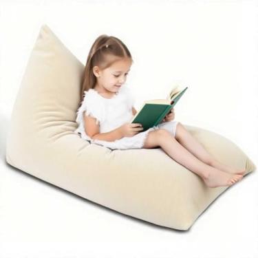 Imagem de Lukeight Cadeira espreguiçadeira Bean Bag com espuma viscoelástica para crianças, adolescentes e adultos, sofá com capa removível, poltrona aconchegante para sala de estar, sofá preguiçoso para jogos