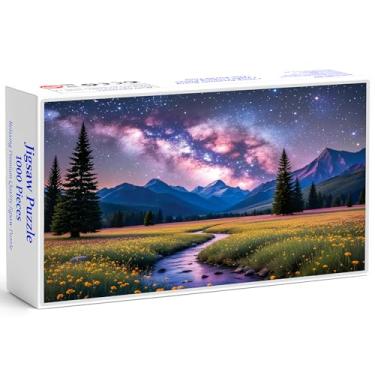 Imagem de Windgift Puzzles for Adults 1000 Pieces - Starlit Meadow Colorful Jigsaw Puzzles, Fun Family Game, Challenging Brain Teaser, 28 x 20 in, Great Gift Idea & Home Decor (Starlit Meadow)