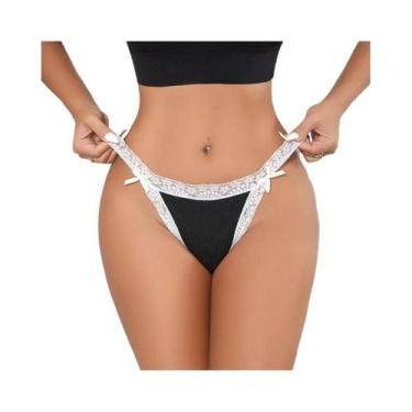 Imagem de Calcinhas Sexy De Renda De Cintura Baixa Para Mulheres, Lingerie Respi