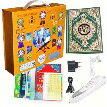 Imagem de Caneta de leitura Alcorão, AIPEBANI 16 GB, caneta leitor eletrônico palavra por palavra, gravador digital recarregável do Alcorão Sagrado, 25 recitadores e idiomas 6 livros, presente do Ramadã para