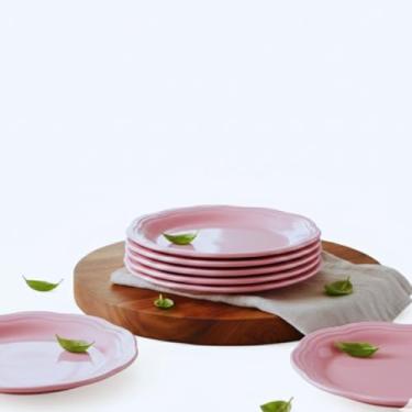 Imagem de PRATO FLOR RASO:2 Unidades Elegância e Versatilidade para Sua Mesa Posta (ROSA)