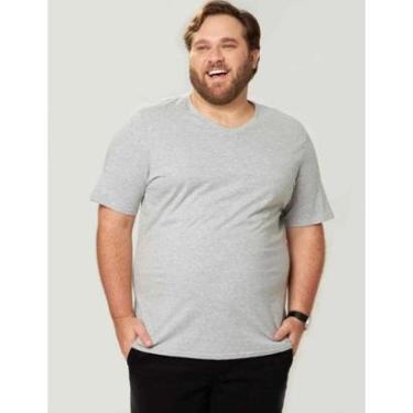 Imagem de Camiseta Básica Masculina Malwee Plus Size Gola V Ref. 87848-Masculino