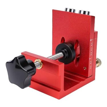 Imagem de Cryfokt Kit de Gabarito para Furo de Bolso, Ferramenta de Marcenaria de Liga de Alumínio Ajustável de 15 Graus Com Controles Deslizantes de Escala Dupla e Bucha de Broca de Aço, para