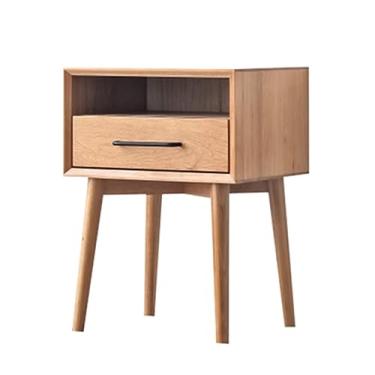 Imagem de Mesa de cabeceira de tronco nórdico de tamanho grande, minimalista, moderna, ultra estreita, camada dupla, gaveta, armazenamento, cabeceira, mini mesa, móveis de cabeceira