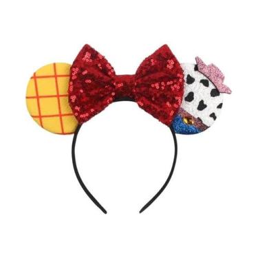Imagem de Tiara De Lantejoulas Mickey Minnie Para Meninas, Acessórios De Festa C