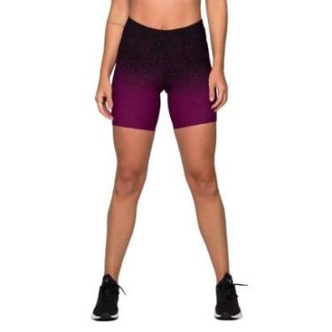 Imagem de Bermuda Vlast Jacquard Tecido Grosso Zero Transparencia Cos Alto Academia Fitness Feminina 1049-Feminino