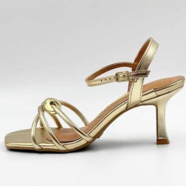 Imagem de Sandália Vizzano Metalizada Salto Médio Feminina-Feminino