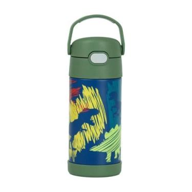 Imagem de Garrafa Garrafinha Térmica Infantil Thermos 355ml Dinossauro