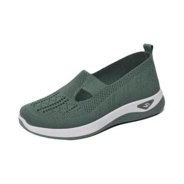 Imagem de  Sapatos femininos 2025 verão tênis casuais malha respirável sola gros