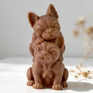 Imagem de Vela cilíndrica para casais animais e molde de resina - moldes de silicone de fundição de resina para decoração de casa e fabricação de velas, molde espiral ondulado