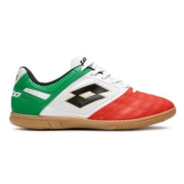 Imagem de Chuteira Futsal Lotto Stadio Potenza Gold B500 Masculina, 37, Vermelho