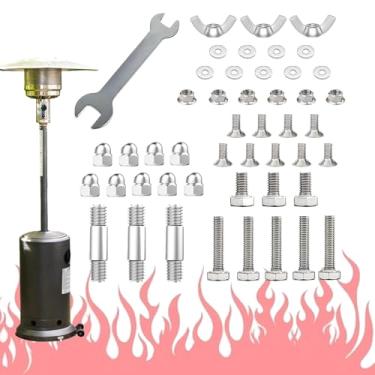 Imagem de Peças de reposição para aquecedor de pátio, acessórios de proteção refletor de pátio, forma de guarda-chuva redondo, pirâmide de pé, aquecedores de pátio, kit de calor - conjunto de parafusos e porcas