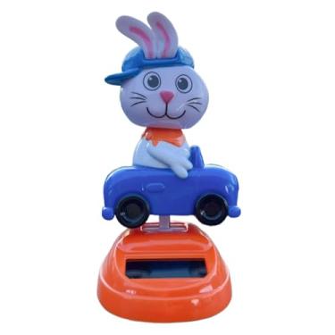 Imagem de Bonecos de painel solar | Decoração de brinquedo de boneca que balança coelho | Coelho dançante solar balançando a cabeça - para carro colecionável, interior, mesa, lembrancinhas de festa para casa