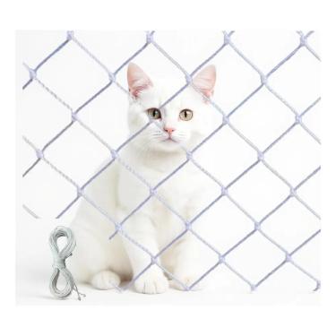Imagem de Rede Tela De Proteção Janelas Sacadas Gato 2X2 + Corda