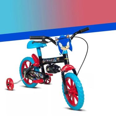 Imagem de Bicicleta Infantil Aro 12 Sonic Preto E Azul Verden Bikes