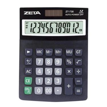 Imagem de Calculadora de Mesa Zeta 12 Dígitos ZT738