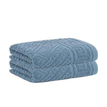 Imagem de Kit 2 Toalha Banhão Buddemeyer Olimpo Jacquard Extra Soft, Azul Marine