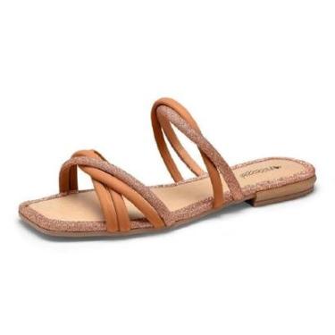 Imagem de Chinelo Rasteiro Feminino Tiras de Brilho Mississipi Q9663-Feminino