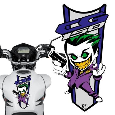 Imagem de Adesivo Faixa Gravata Sem Resina Moto Cg 150/160 Coringa Azul Cor Cg 150