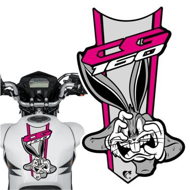 Imagem de Adesivo Faixa Gravata Sem Resina Moto Cg 150/160 Pernalonga Rosa Cor Cg 160