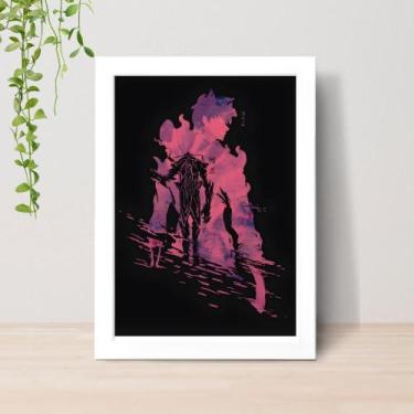 Imagem de Quadro Solo Leveling Anime A4 C/ Moldura e Vidro 09 Cor: Branco - Lomi