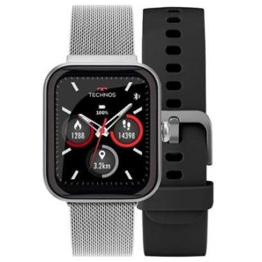 Imagem de Smartwatch Technos Connect MAX Prata e Preto - TMAXAB/5K TMAXAB/5K-Unissex