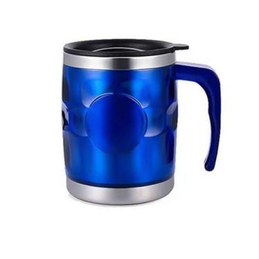 Imagem de Caneca Térmica C/ Tampa Aço Inox Bebidas Quentes Frias 450ml - vari tu