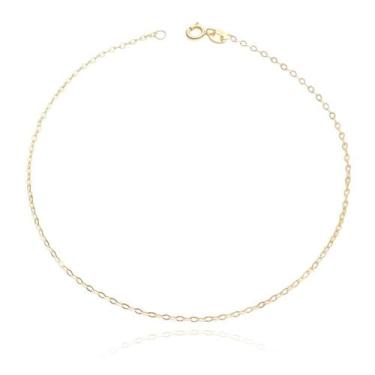 Imagem de Pulseira Fininha Cadeado Fecho Tradicional Ouro Maciço - Tropical Joia