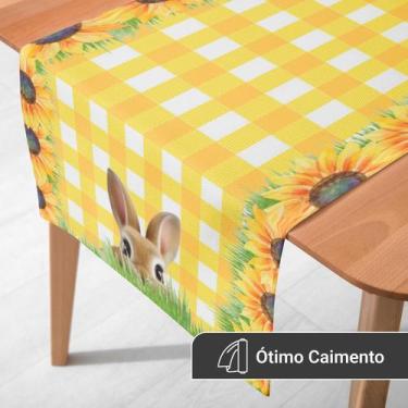 Imagem de kit 2 Caminho Trilho De Mesa Feliz Páscoa Diversas Estampas 1,40 X 0,4