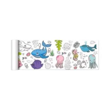 Imagem de Rolo De Desenho E Colorir DIY Para Crianças 0.9/3M Papel De Graffiti D